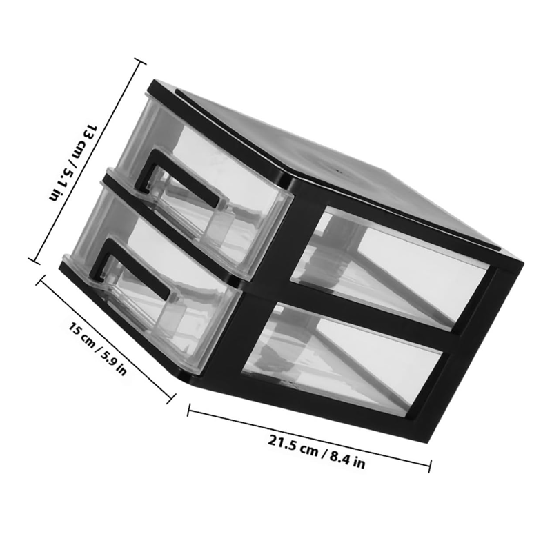 Multi-Layer Plastic Drawer Organizer, Portable Storage Cabinet Ample Space, Suitable for Office, Study Room, Living Room, Countertop - Image 3